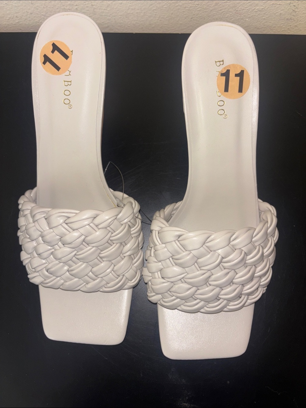 Boohoo White Braided Slide Mules